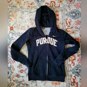 Women's Slim Fit Purdue Zip Up Sweatshirt Hoodie S/M